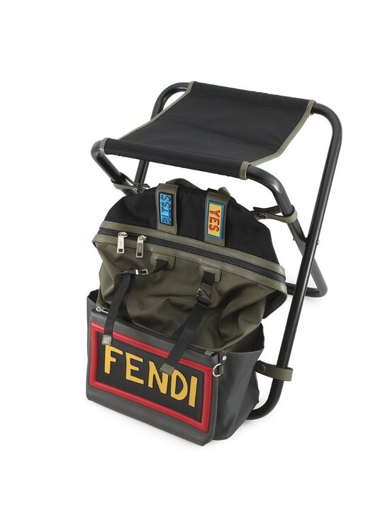 Fendi Backpack Nylon Leather Siu with Chair main image 3